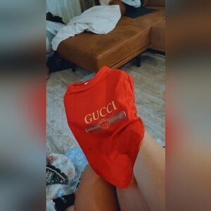 💎🐶Dog GG Print Shirt| ⚠️Size: Small ONLY⚠️